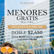 Promoción Viaggio menores gratis